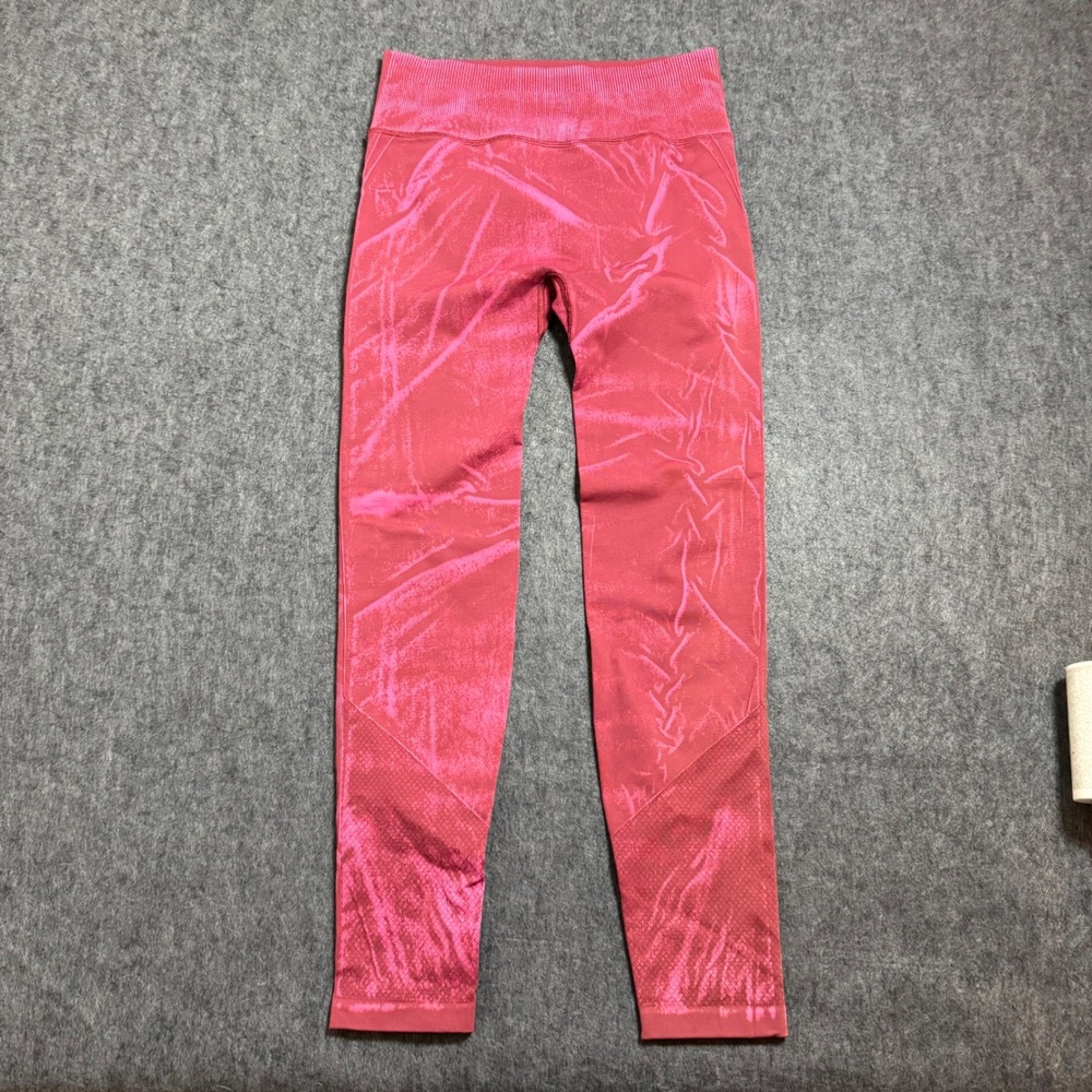 Lululemon Pink Seamless High Rise Mesh Leggings Size 4 Pink Wash Yoga Pants